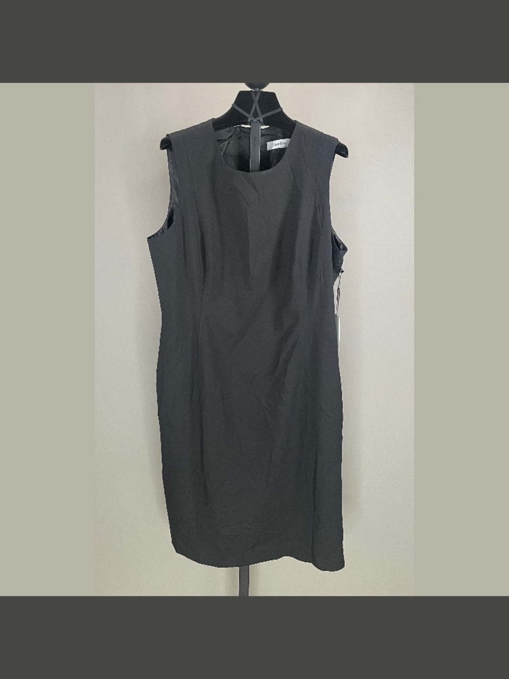 NEW Calvin Klein Dress Womens 14 black pencil sheath classic cocktail